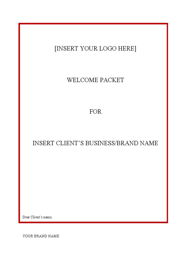 Va Biz Welcome Packet Template by The Rosepreneur | PDF | Payments ...
