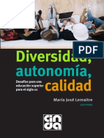 Diversidad Autonomia Calidad Desafios Para Una Educacion Superior Para El Siglo Xxi