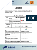 Programación Trabajos X CLABES VF