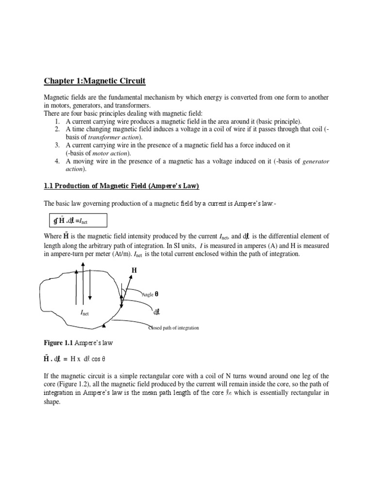 Magnetic Circuit Principles Explained | PDF | Magnetic Field | Inductor