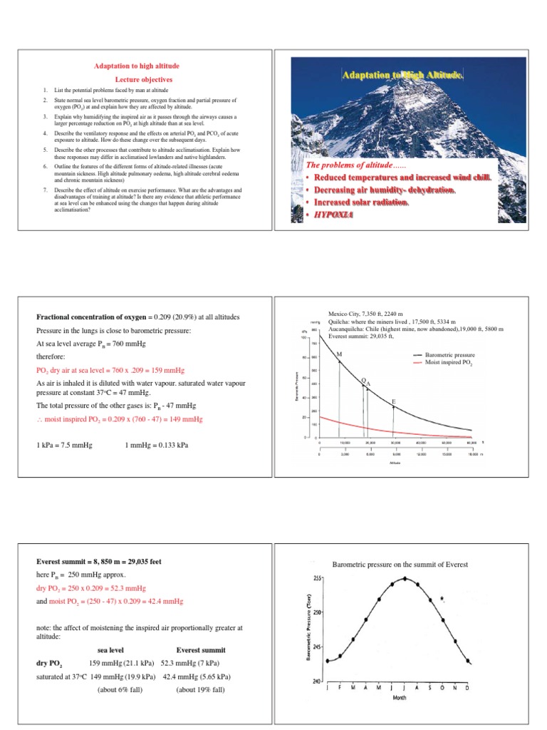 High Altitude Adaptation Guide | PDF | Mount Everest | Hypoxia (Medical)