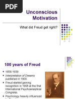 Unconscious Motivation: What Did Freud Get Right?