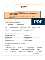 Les Possessifs Exercices Et Corrige