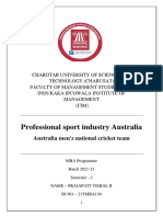 Professional Sport Industry Australia: Australia Men's National Cricket Team