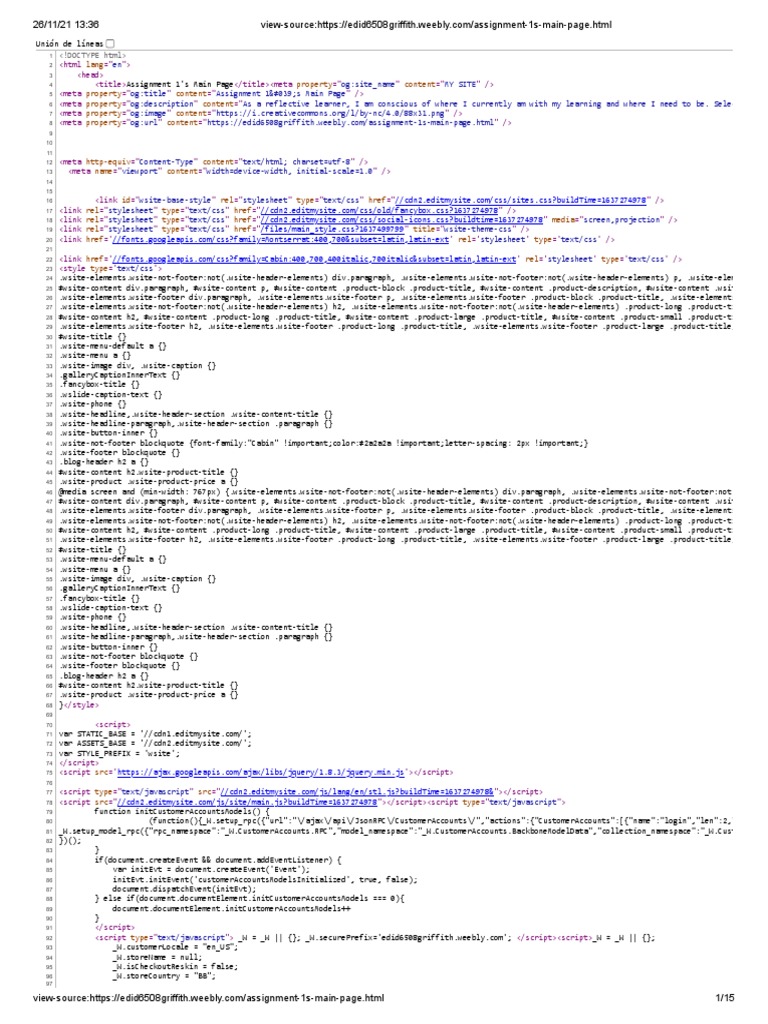 Assignment 1s Main Page | PDF | Computers | Technology & Engineering