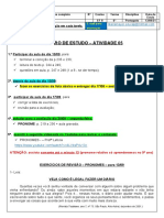 Roteiro de Estudo - Atividade 05: Olá, Queridos Alunos!!