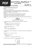 Case Study Questions for Class 10 Maths | PDF | Area | Quadratic Equation