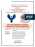 Trabajo Del 3er Aporte-Impactos Ambientales, Medidas Preventivas y Riesgos Ambientales