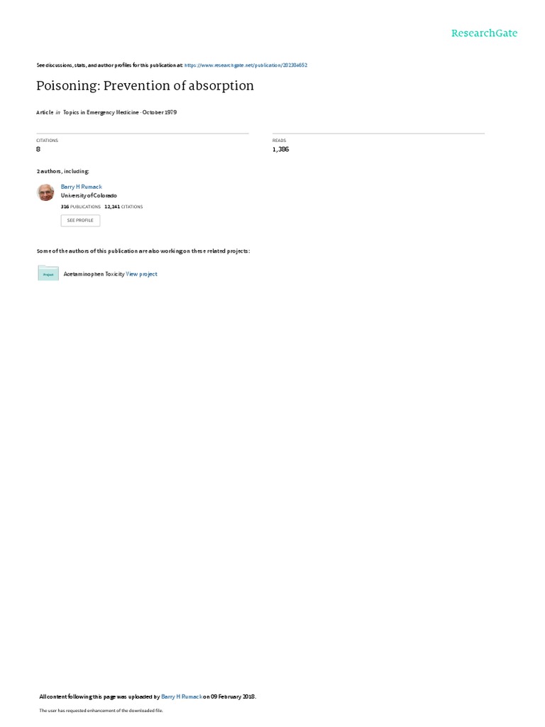 Prevent Absorption of Poisons with Activated Charcoal PDF Vomiting