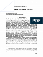 A Re-Evaluation of Clifford and His - Brian Zamulinski