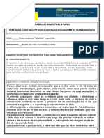 Ritmo ovulatorio “tabelinha” e gonorréia: métodos contraceptivos e doenças sexualmente transmissíveis