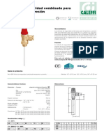 Caleffi: Válvula de Seguridad Combinada para Temperatura y Presión