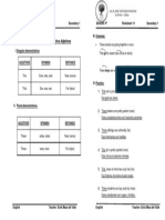 WORKSHEET 14: Demonstrative Adjetives: TH TH