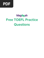 Free TOEFL Practice Questions