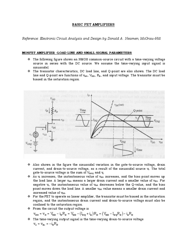 Reference Electronic Circuit Analysis and Design by Donald A Neamen