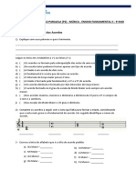 Questionário RP P2 Música (Fund II) 9°ano