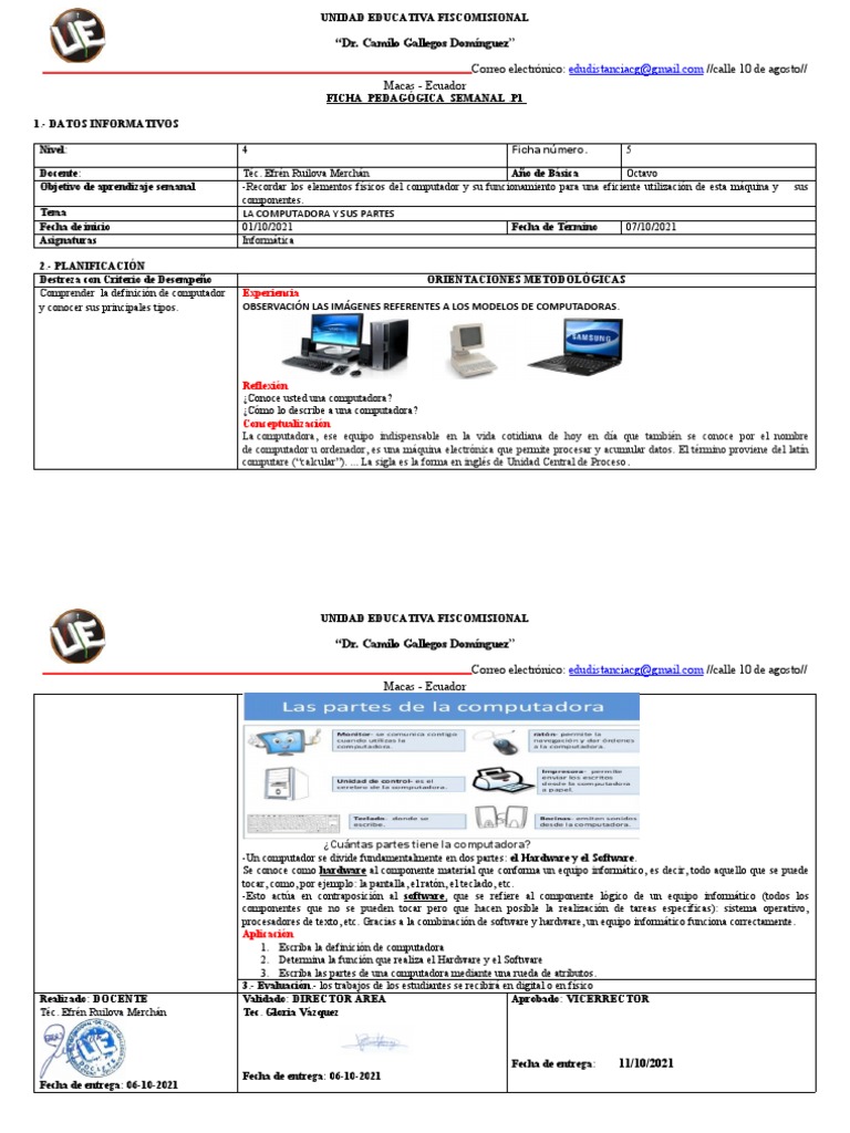 Elementos y Funciones de la Computadora | PDF | Hardware de la ...