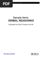 M-Cat Verbal Reasoning