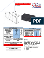 Ficha Tecnica Block Hueco 15x20x40 Linea No Estructural Nmx-c-441