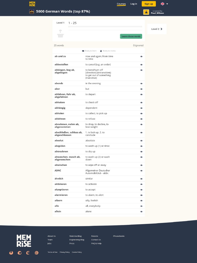 FireShot Capture 001 Level 1 1 25 5000 German Words (Top 87