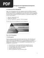 MU0011-Management and Organizational Development: Q.1) Explain The Levels of Management. Ans