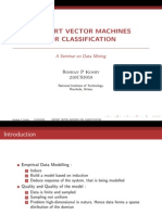 Support Vector Machines For Classification: A Seminar On Data Mining