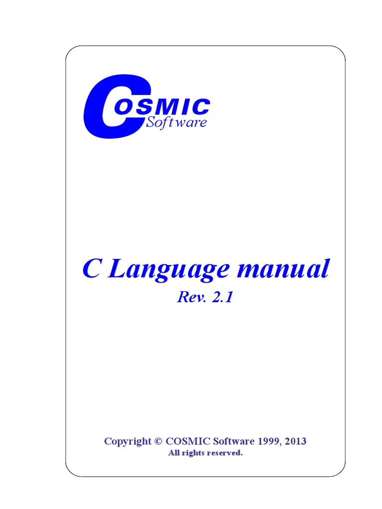 C Language Manual: Osmic | PDF | Pointer (Computer Programming) | C ...