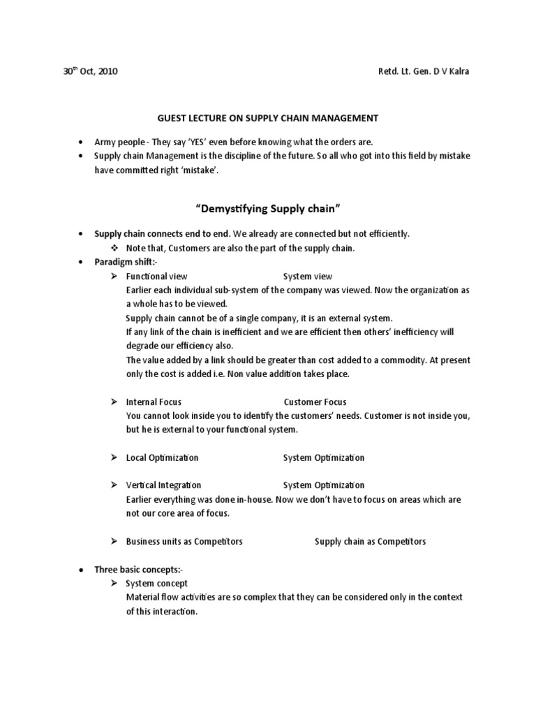 Supply Chain Insights for Professionals | PDF | Inventory | Strategic ...