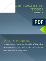 Declaración de testigos Código Procesal Civil