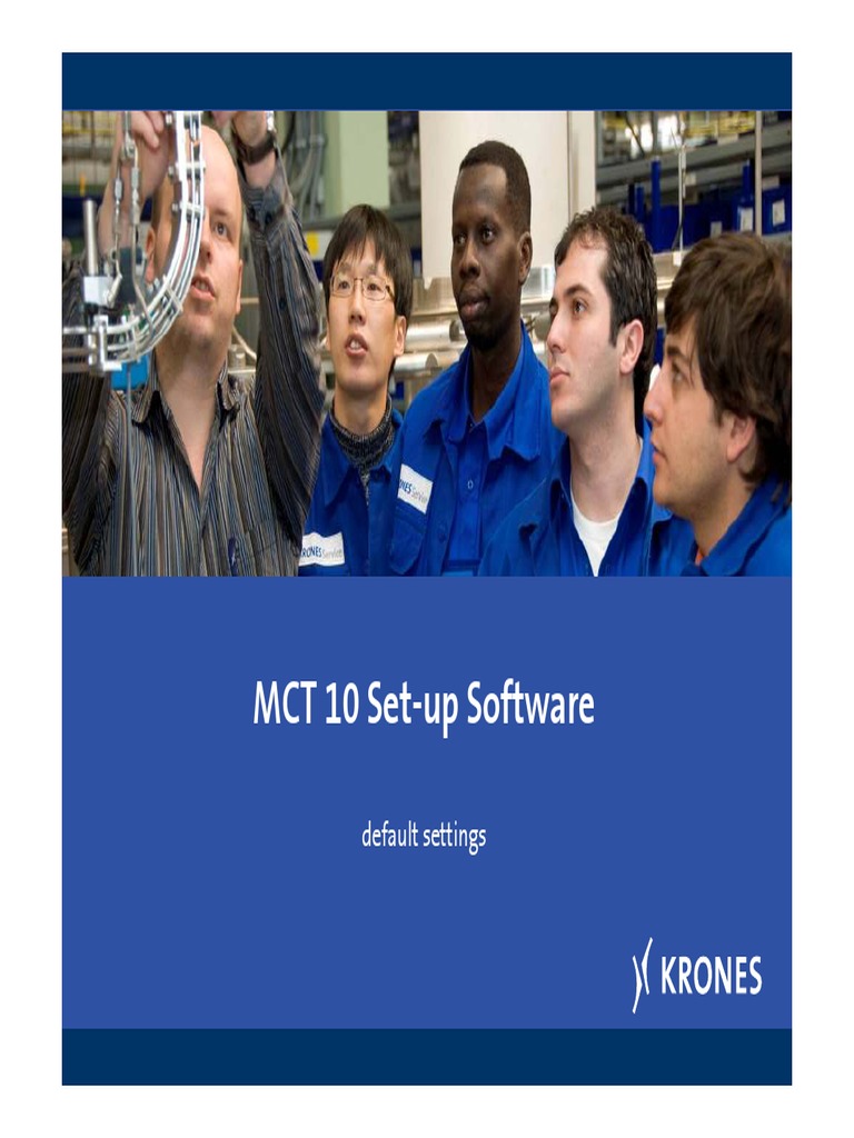 008 MCT 10 Set-Up Software Default Setting en | PDF