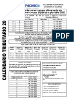 Calendario Tributario 2021.