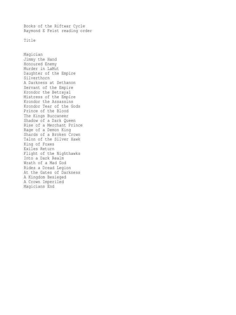 Prince of the blood by raymond e feist 20090305