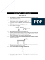 CBSE PMT - 2007 PHYSICS AND CHEMISTRY REVIEW