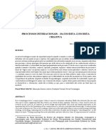 Processos Interacionais - Da Escrita À Escrita Criativa: Ms. Patricia Correa Junqueira