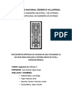 APLICACIÓN DE MÉTRICAS DE CALIDAD EN USO UTILIZANDO LA ISO 9126 PARA EVALUAR EL SISTEMA ÚNICO DE CITAS y ATENCION MÉDICA