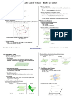 Vecteurs Espace Fiche Cours