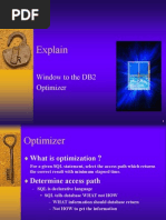 Explain: Window To The DB2 Optimizer