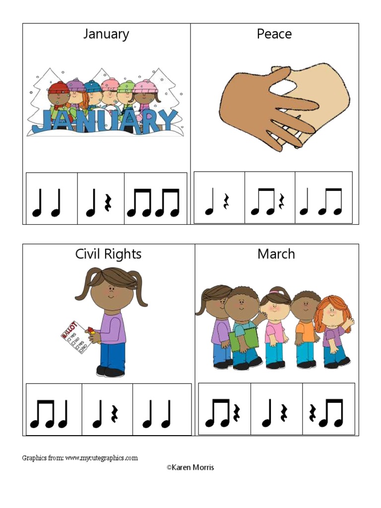 Martin Luther King Rhythm Cards | PDF