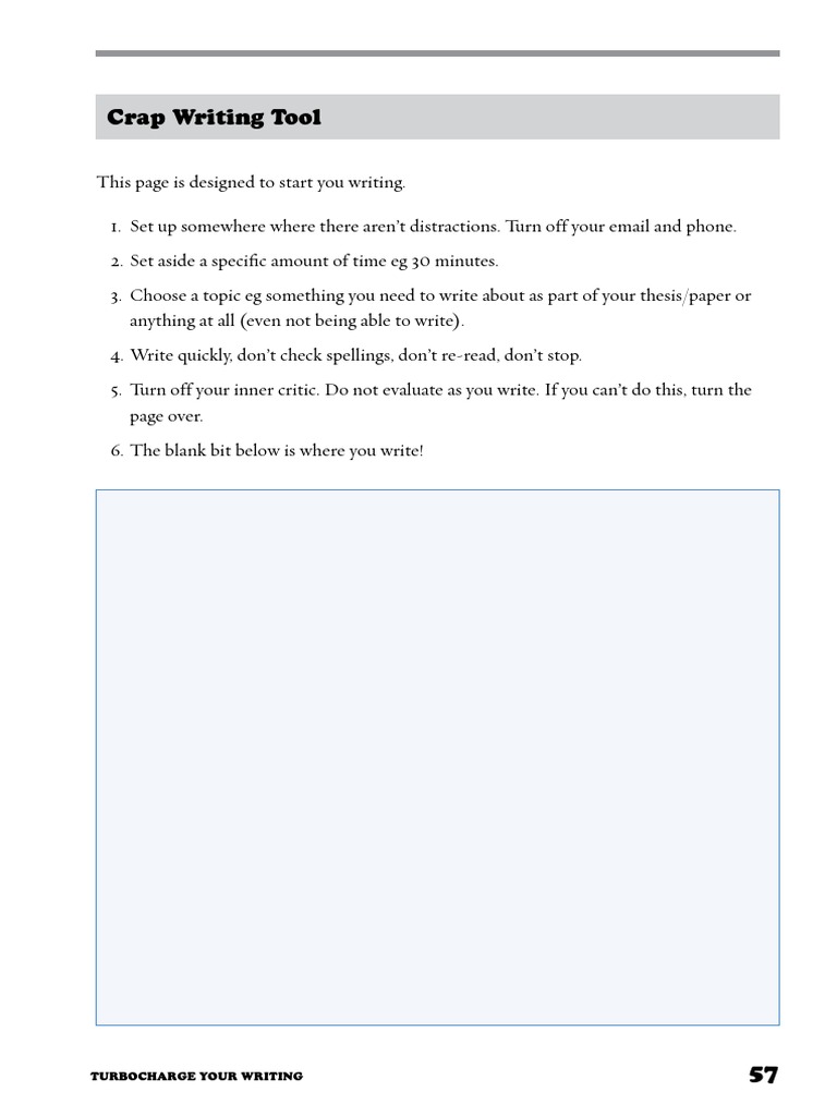 Crap Writing Tool PDF