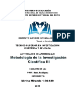 Actividades de aprendizaje para técnico superior en investigación científica