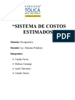 COSTOS ESTIMADOS Informe - GRUPO 7