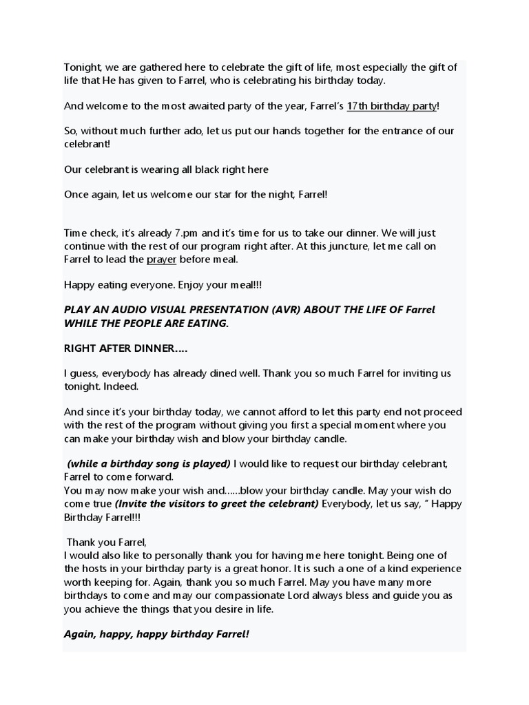 Emcee Birthday | PDF | Art