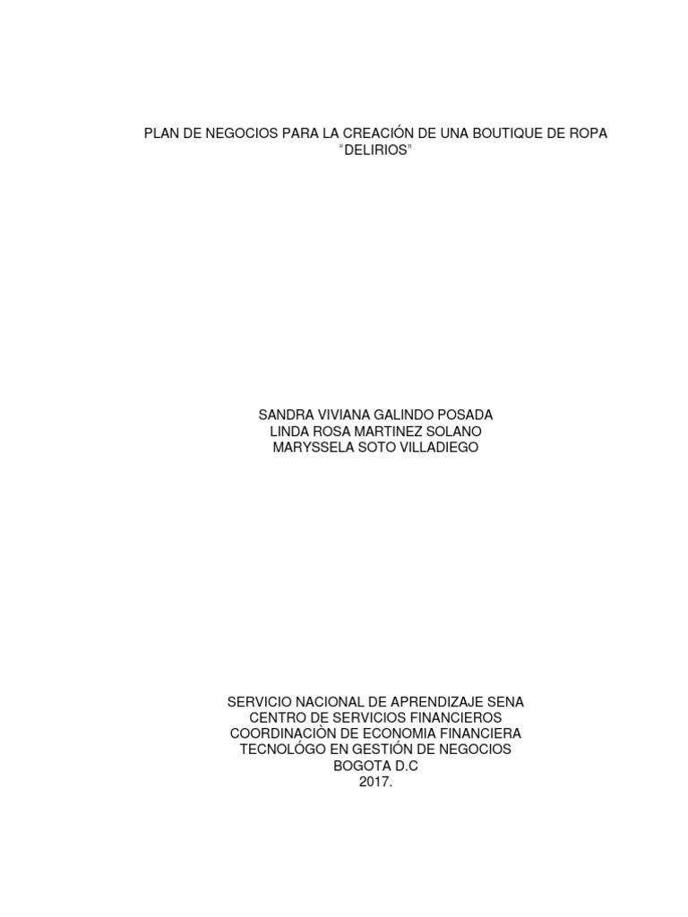 Boutique Delirios Terminado... PDF Cuestionario Mercado (economía)
