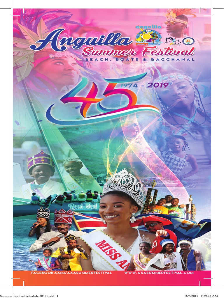 Anguilla Summer Festival Schedule Card PDF