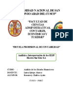 Analisis Vertical e Interpretacion de EEFF Electro Sur Este SAA