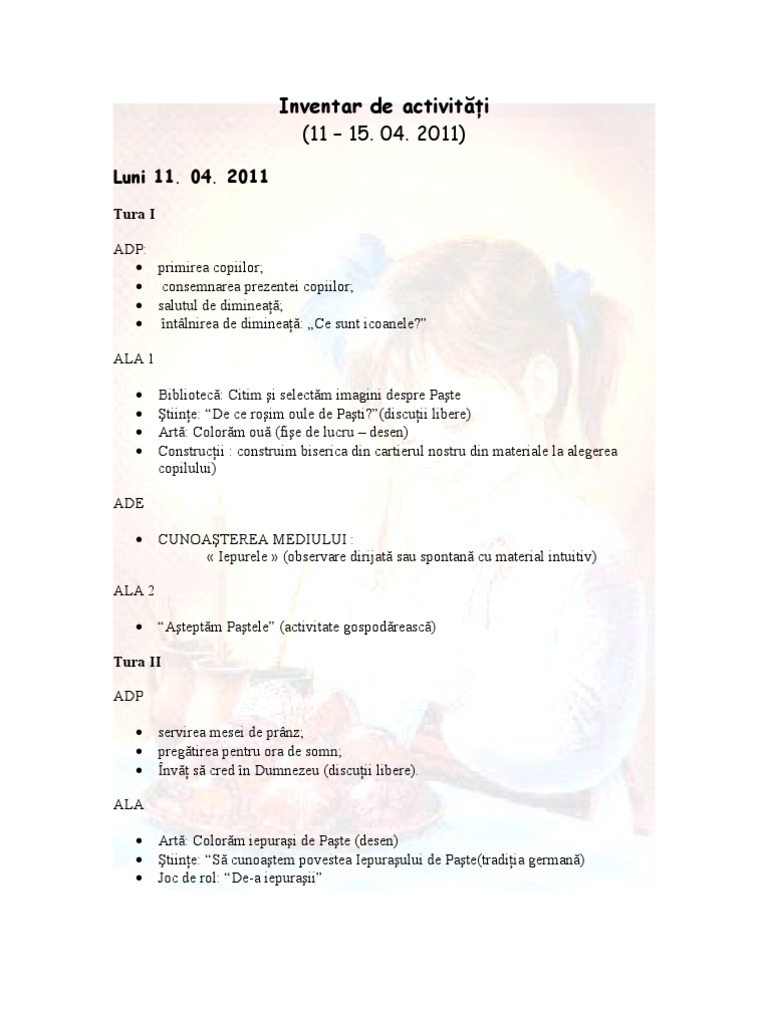 Proiect De Activitate Integrata Paste