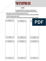 The Starting Six - Fillable PDF