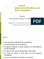 06 - Tema 5 - La Maximizacion de Los Beneficios y La Oferta Competitiva