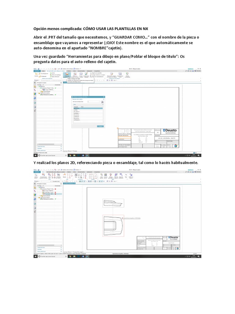 NX Cómo Usar Las Plantillas PDF