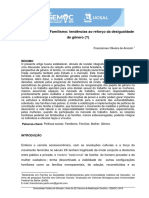 Política Social, Familismo e Desigualdade de Gênero